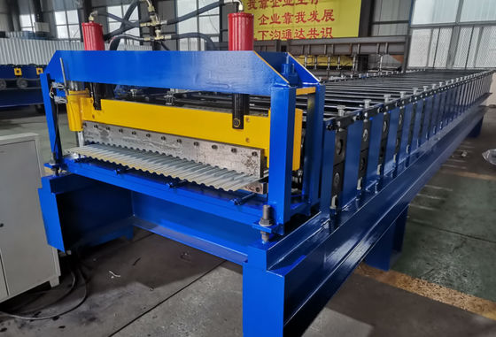 il rotolo d'acciaio di colore 4.5T che forma la macchina per alto Wave ha ondulato lo strato