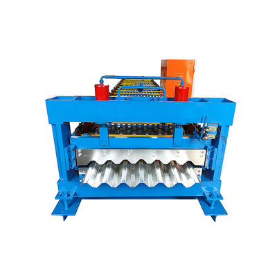 Rotolo blu della lamiera sottile del tetto che forma taglio idraulico delle macchine 15m/min