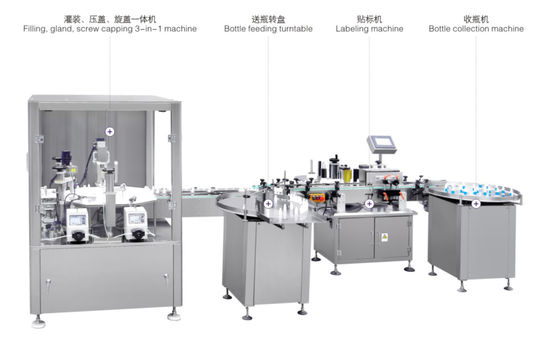 Materiale da otturazione del collirio 2KW ed attrezzatura 40bpm della tappatrice